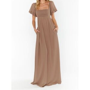 Show Me Your MuMu Nora Maxi dress dune chiffon